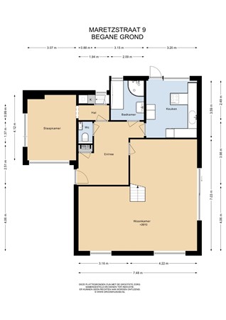 Floorplan - Maretzstraat 9, 6171 TN Stein